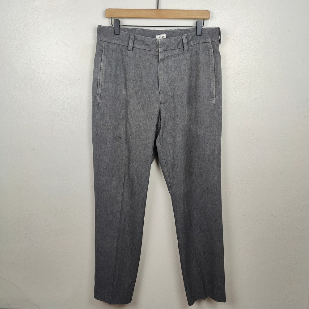C.P. Company Pants Mens 48 US 32‎ Gray Dress Trousers Preppy Office FLAWED